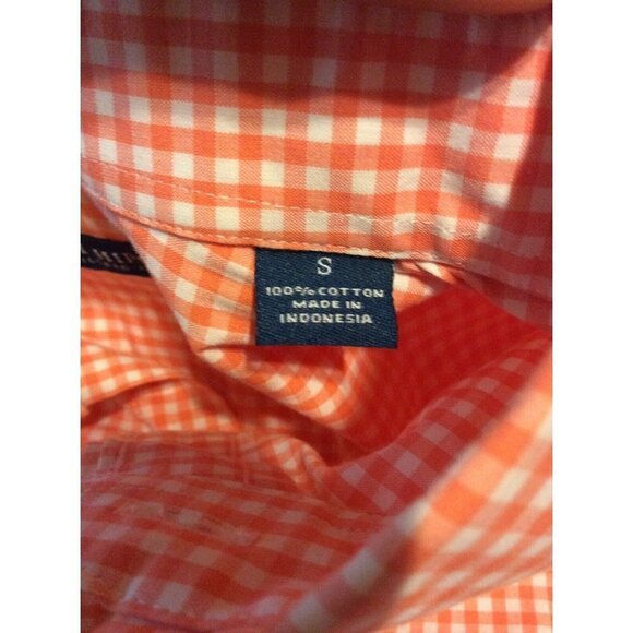 Fish Hippie Tailored Fit Long Sleeve Button Shirt Mens Small S Pink Gingham - Picture 8 of 12